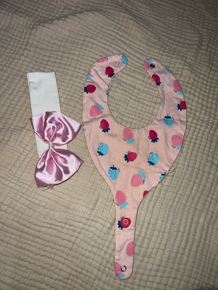 Düğmeli Pembe Leopar Desenli Bebek Şapkası - Görsel 2