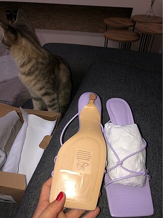 38 Beden mor Renk Mango lila sandalet
