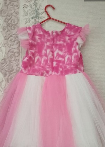 Diger Kız Çocuk Pembe Tül Elbise - Görsel 5