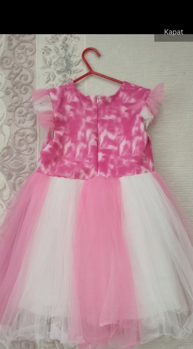 Diger Kız Çocuk Pembe Tül Elbise - Görsel 5