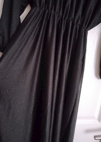 Siyah Uzun şifon Elbise standart beden - Görsel 2