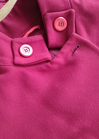 Bordo Uzun Kadın Kaban - Görsel 3