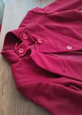 Bordo Uzun Kadın Kaban - Görsel 8