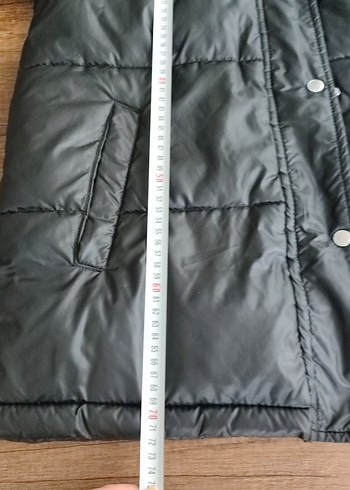 Fermuar ve çıt çıt düğmeli siyah Kadın Kışlık Mont Outlet ürünü - Görsel 8