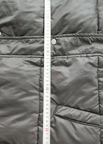 Fermuar ve çıt çıt düğmeli siyah Kadın Kışlık Mont Outlet ürünü - Görsel 10