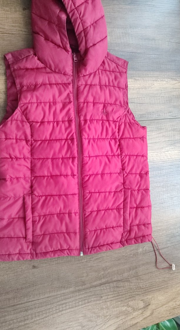 S beden koyu kırmızı yelek - Görsel 5