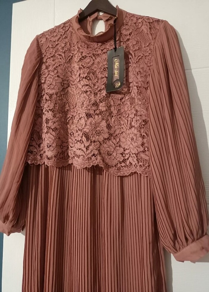 Abiye elbise uzun tesettür - Görsel 2