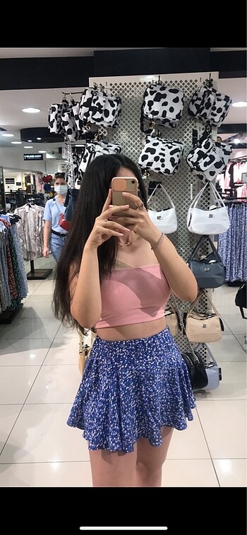 Bershka Pembe crop