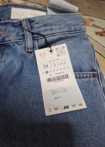 Zara Kadın Bol Kesim Kot Pantolon