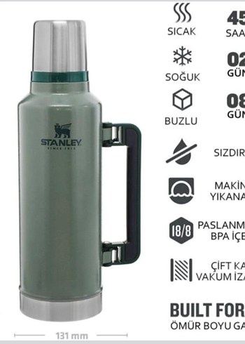 Stanley Yeşil Termos Matara - Görsel 2