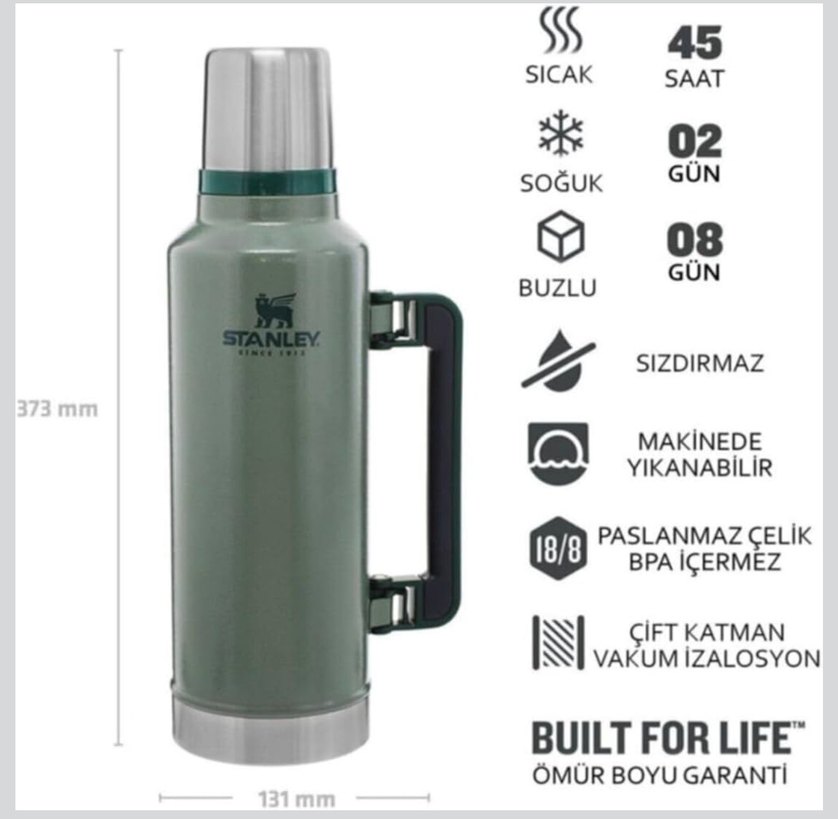 Stanley Yeşil Termos Matara - Görsel 2
