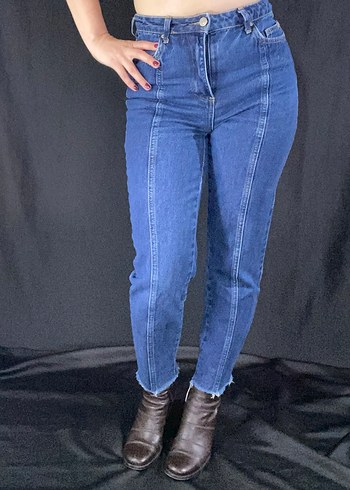 Lacivert Midi Kot Pantolon