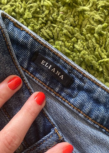 Gri Mavi Bağlamalı Desenli Kadın Jean - Görsel 5