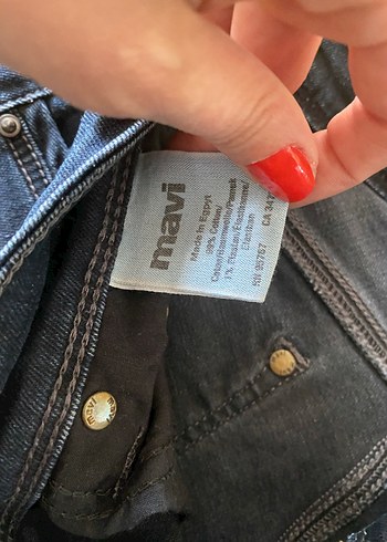 Lacivert Bol Paça Kot Pantolon - Görsel 5