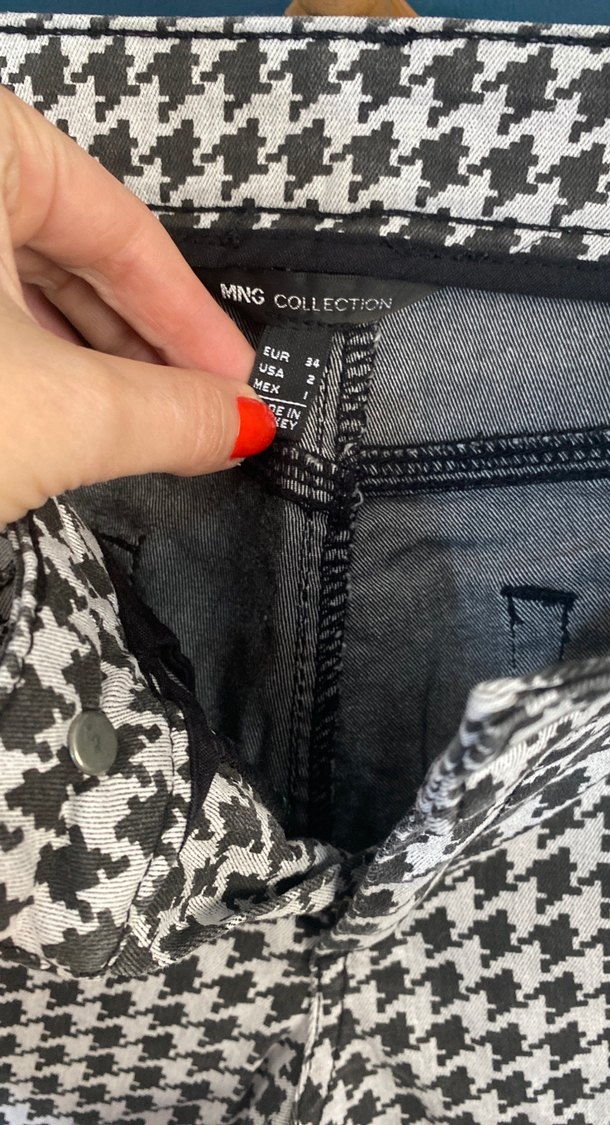 Kadın Desenli Kemerli Pantolon - Görsel 2