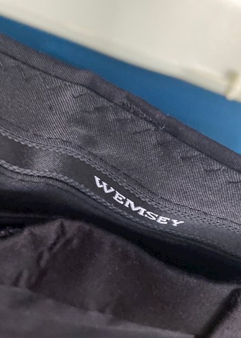 Erkek Kemerli Siyah Regular Fit Kumaş Pantolon - Görsel 4