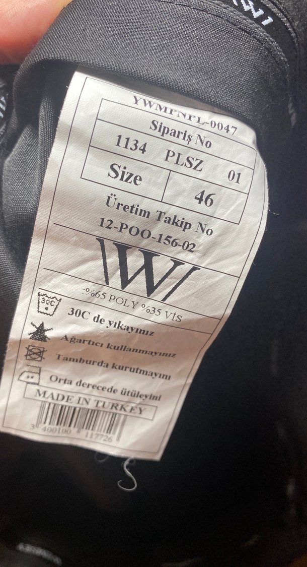 Erkek Kemerli Siyah Regular Fit Kumaş Pantolon - Görsel 5