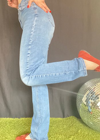 Yüksek Bel Kadın Kot Pantolon - Görsel 4