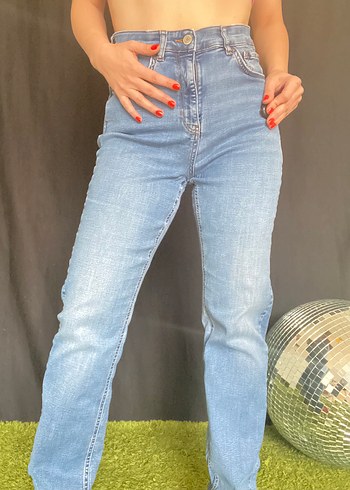 Yüksek Bel Kadın Kot Pantolon - Görsel 2