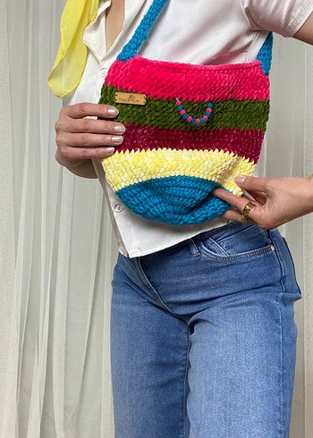 Renkli Kadın Kol Çantası - Görsel 4