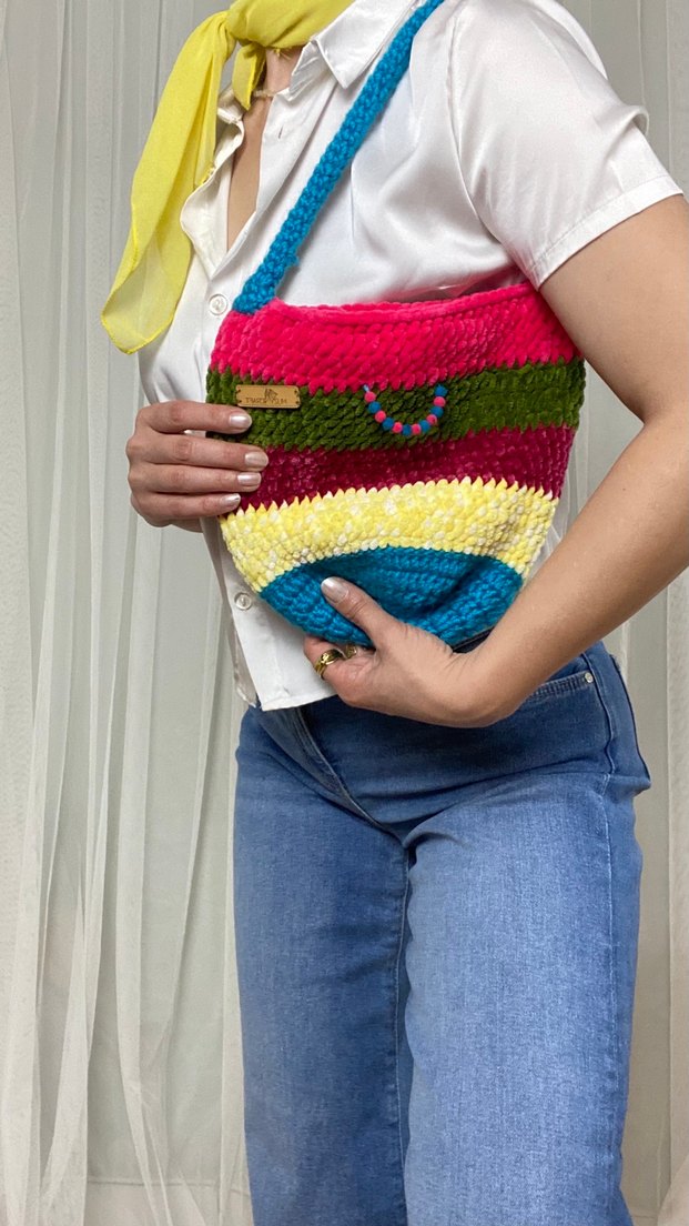 Renkli Kadın Kol Çantası - Görsel 5
