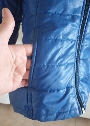 Diğer Mavi Fermuarlı Kadın Ceket