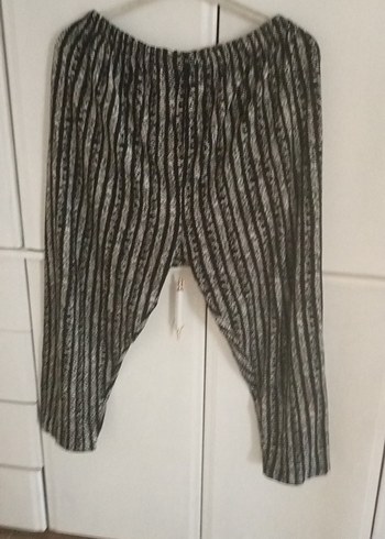 xl Beden gri Renk Gri Zebra Desenli Bol Kesim Kadın Pantolon