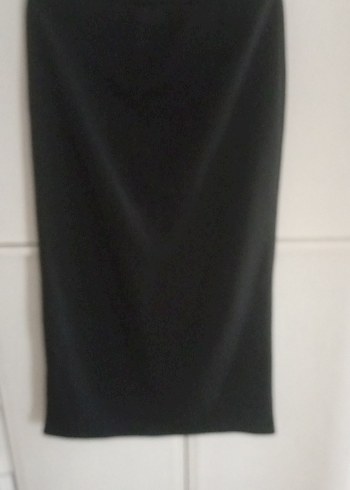 Düğmeli Siyah Uzun Kadın Etek - Görsel 4