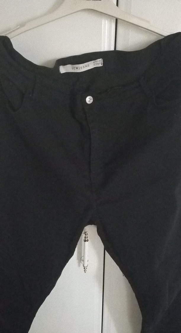 Siyah Normal Boy Kadın Kot Pantolon - Görsel 3