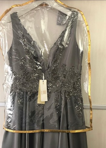 Seçil gri füme Abiye Elbise - Görsel 3