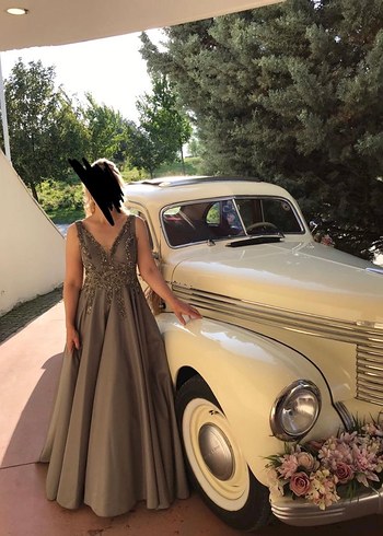 Seçil gri füme Abiye Elbise - Ana görsel