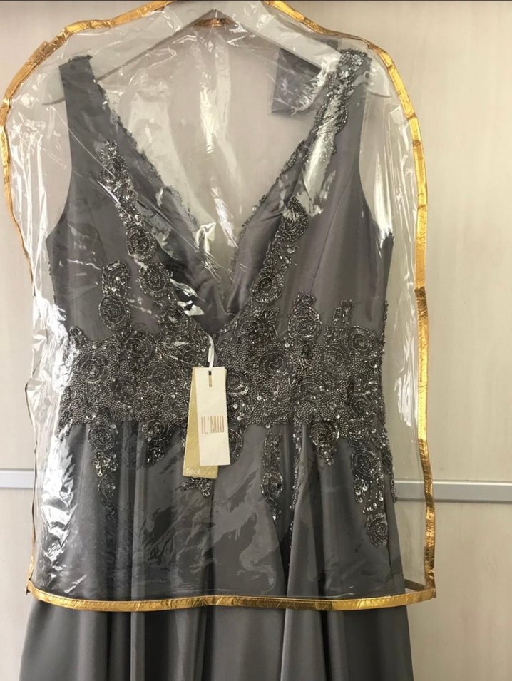 Seçil gri füme Abiye Elbise - Görsel 3