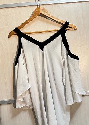 Siyah-Beyaz ipekyol Kadın Bluz - Görsel 2