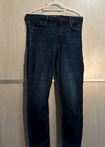 Zara Lacivert Kadın Denim Pantolon - Görsel 7