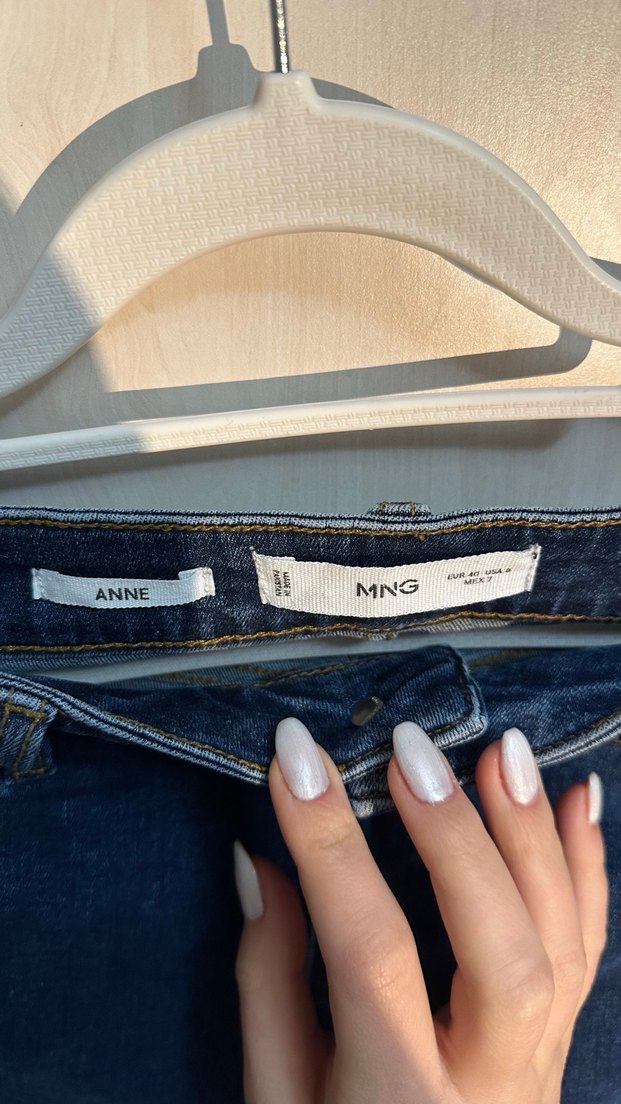 Zara Lacivert Kadın Denim Pantolon - Görsel 4