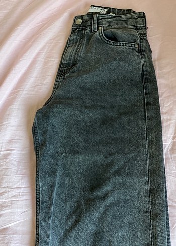 34 Beden antrasit wide leg jean