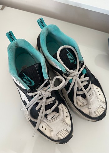 36 Beden Turkuaz Gri Bağcıklı Nike Tecno Spor Kadın Sneaker
