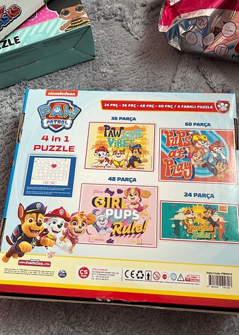 Paw Patrol 4'ü 1 Arada Çocuk Puzzle Seti - Görsel 2
