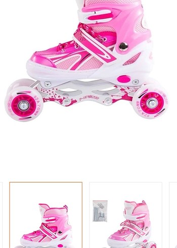 30-33numara ayarlanabilir ışıklı paten - Görsel 5