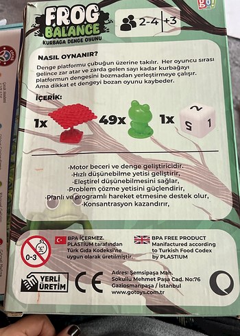 Kurbaga Denge Oyunu - 2-4 Kişilik - Görsel 2