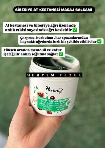 Biberiye At Kestanesi Masaj Balsamı