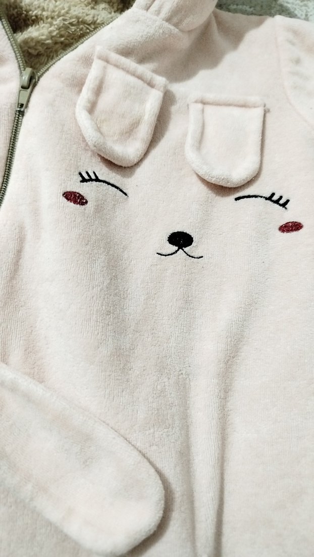 Kürklü Kapüşonlu Pembe Bebek Tulumu - Görsel 4