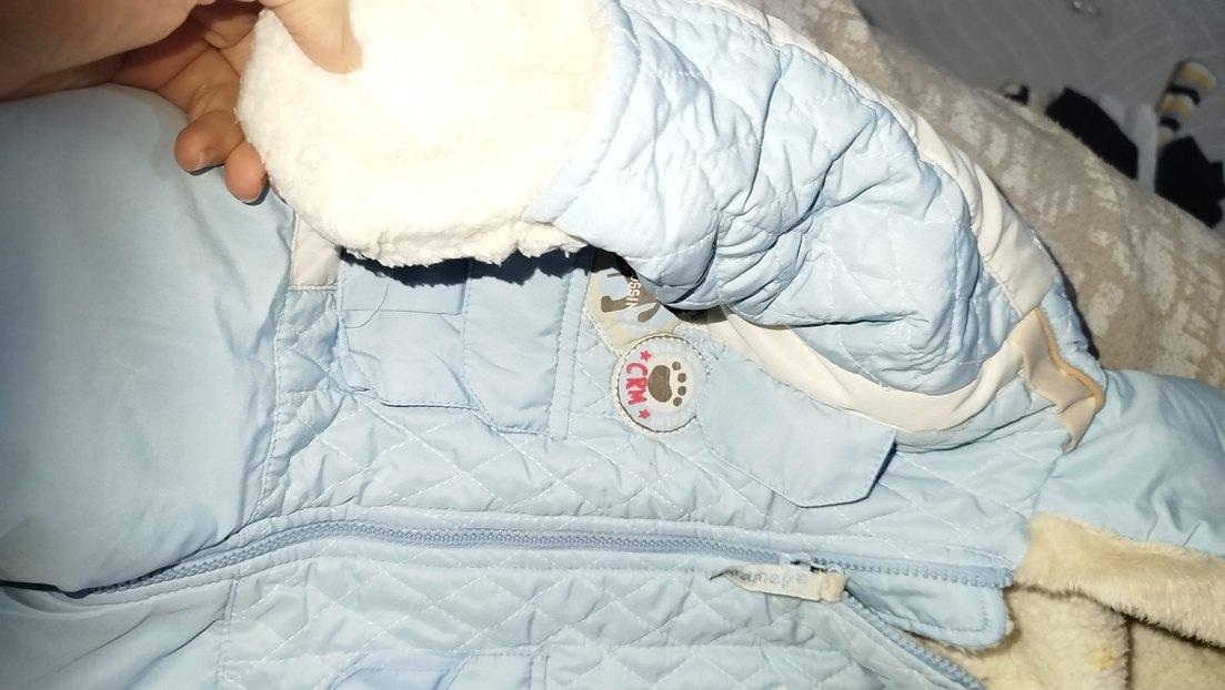 Mavi Erkek Bebek Fermuarlı Kış Tulumu - Görsel 5