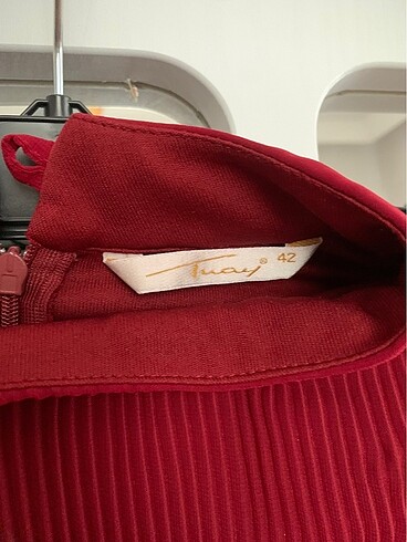 42 Beden Bordo elbise