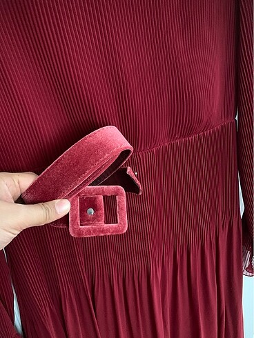 42 Beden bordo Renk Bordo elbise