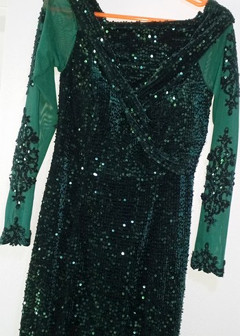 Abiye Elbise pul payet - Görsel 3