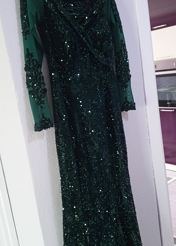 Abiye Elbise pul payet - Görsel 2