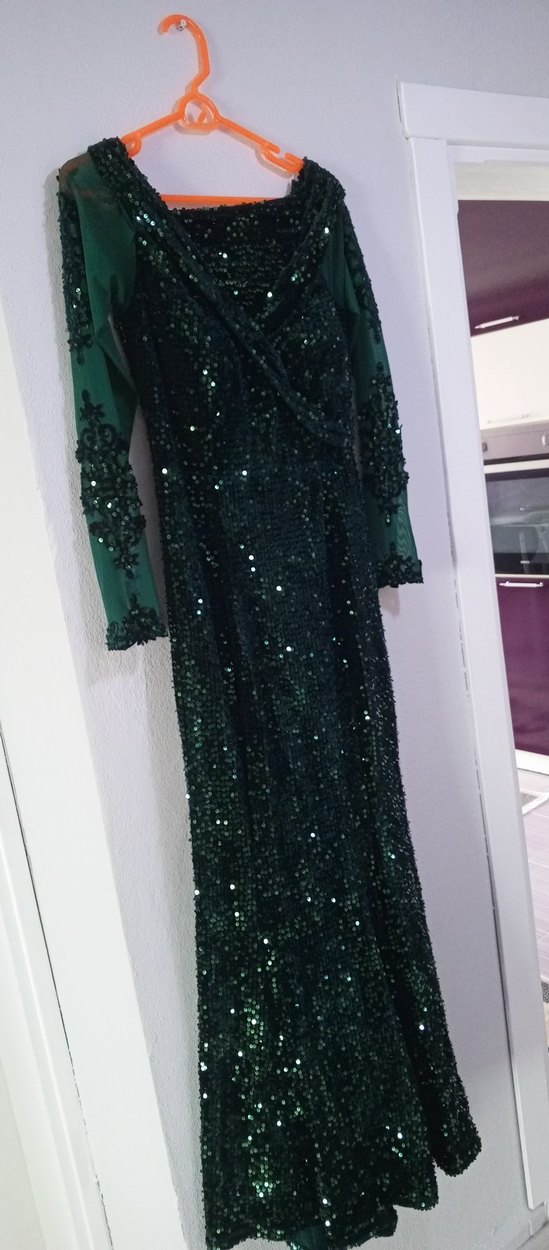 Abiye Elbise pul payet - Görsel 2