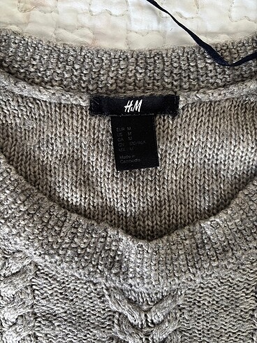 m Beden gri Renk H&M gri örgü kazak