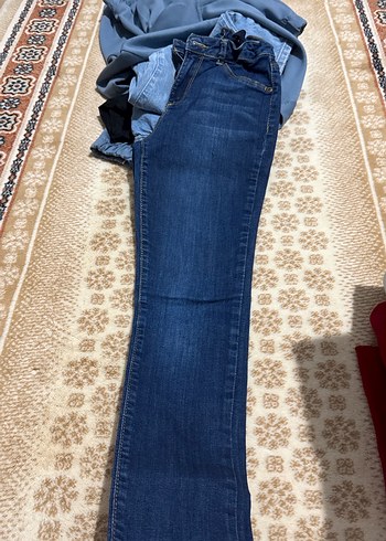 Kadın Mavi Normcore Denim Pantolon